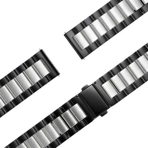 Bandz Bracelet acier 'Classic' Garmin Approach S12 (noir/argent)