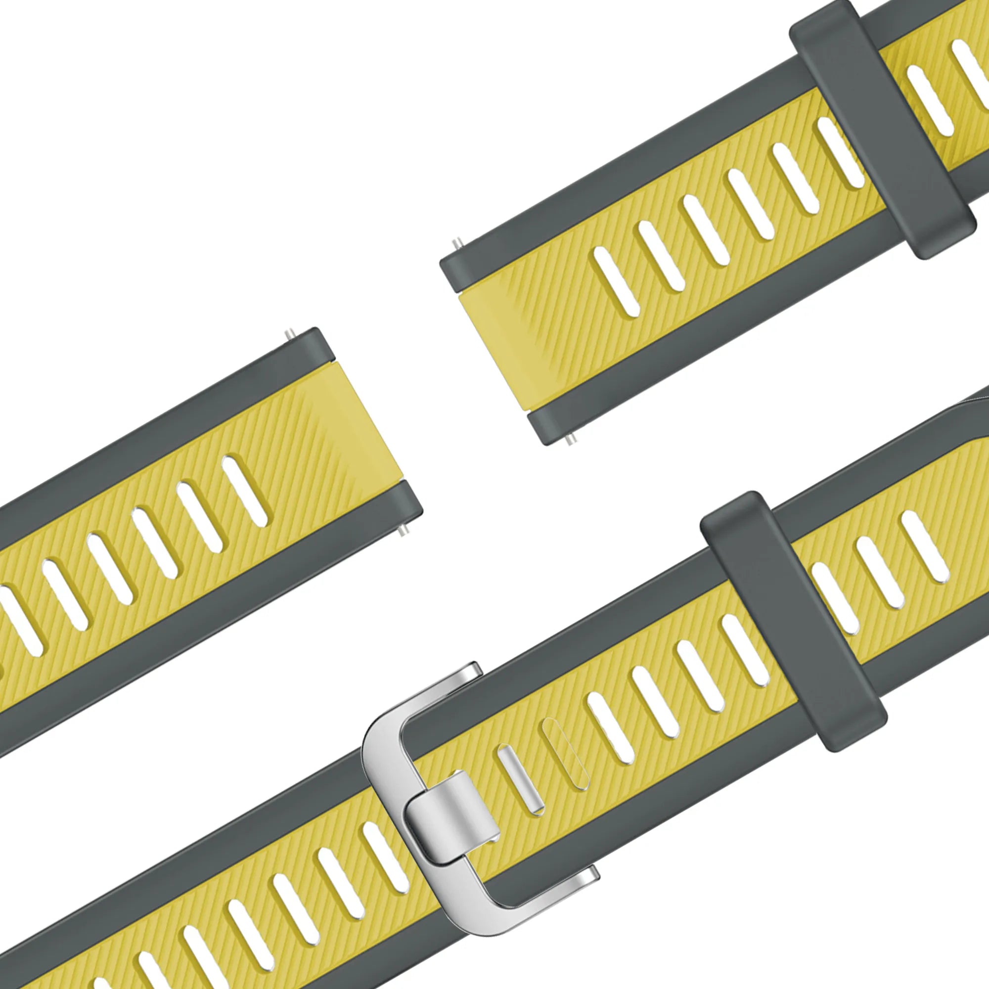 Bandz Bracelet dual sport avec boucle Garmin Vivomove HR (gris/jaune)