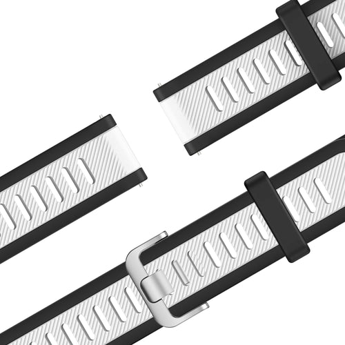 Bandz Bracelet dual sport avec boucle Garmin Vivomove Sport (noir/blanc)