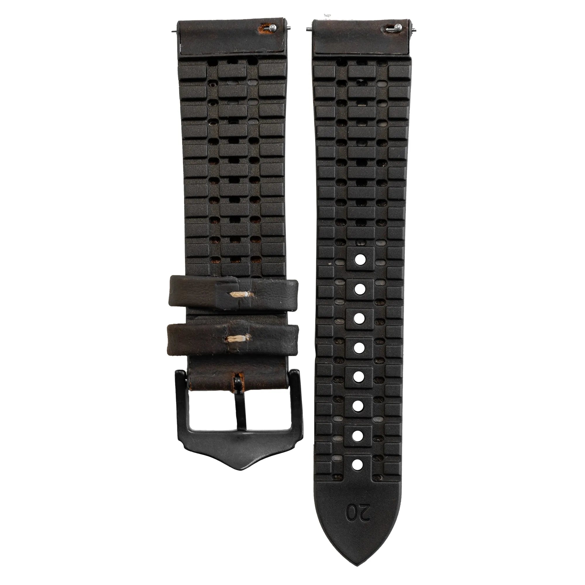 Bracelet cuir et silicone Amazfit Bip U (Pro) (marron)