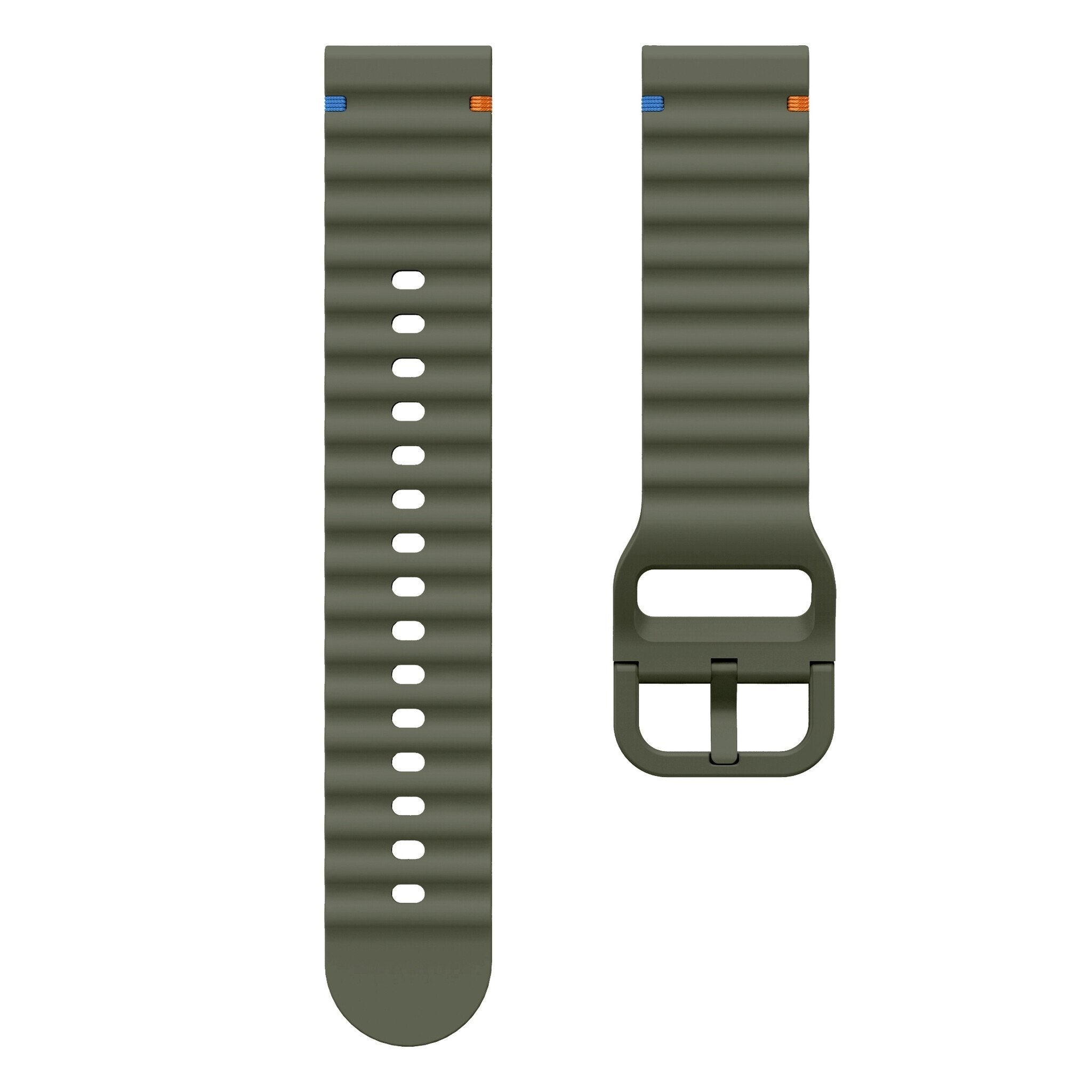 Bracelet silicone ondulé Huawei Watch GT 7 - 46mm (vert militaire)