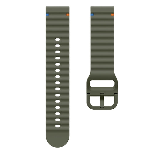 Bracelet silicone Wave Huawei Watch 5 - 46mm (vert militaire)