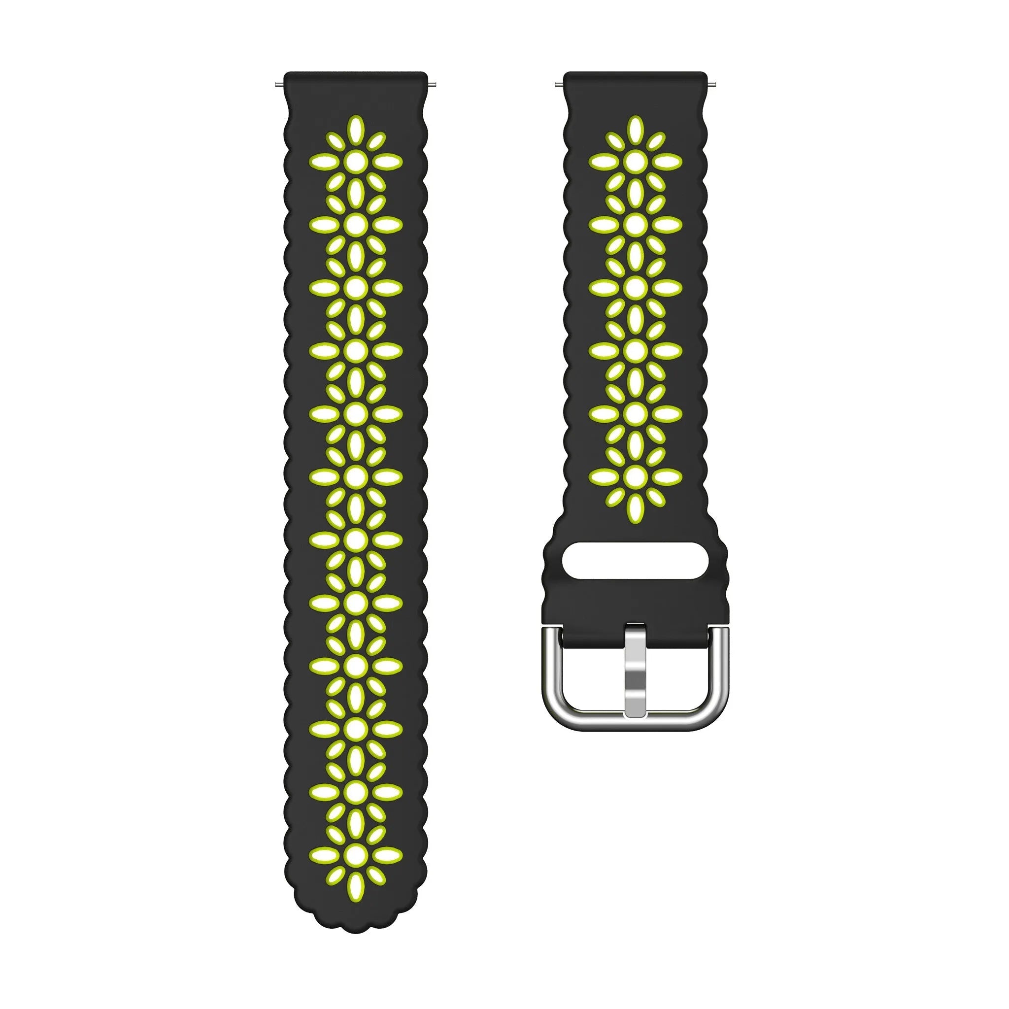 Bracelet de silicone avec relief Amazfit GTS 4 (noir/vert)
