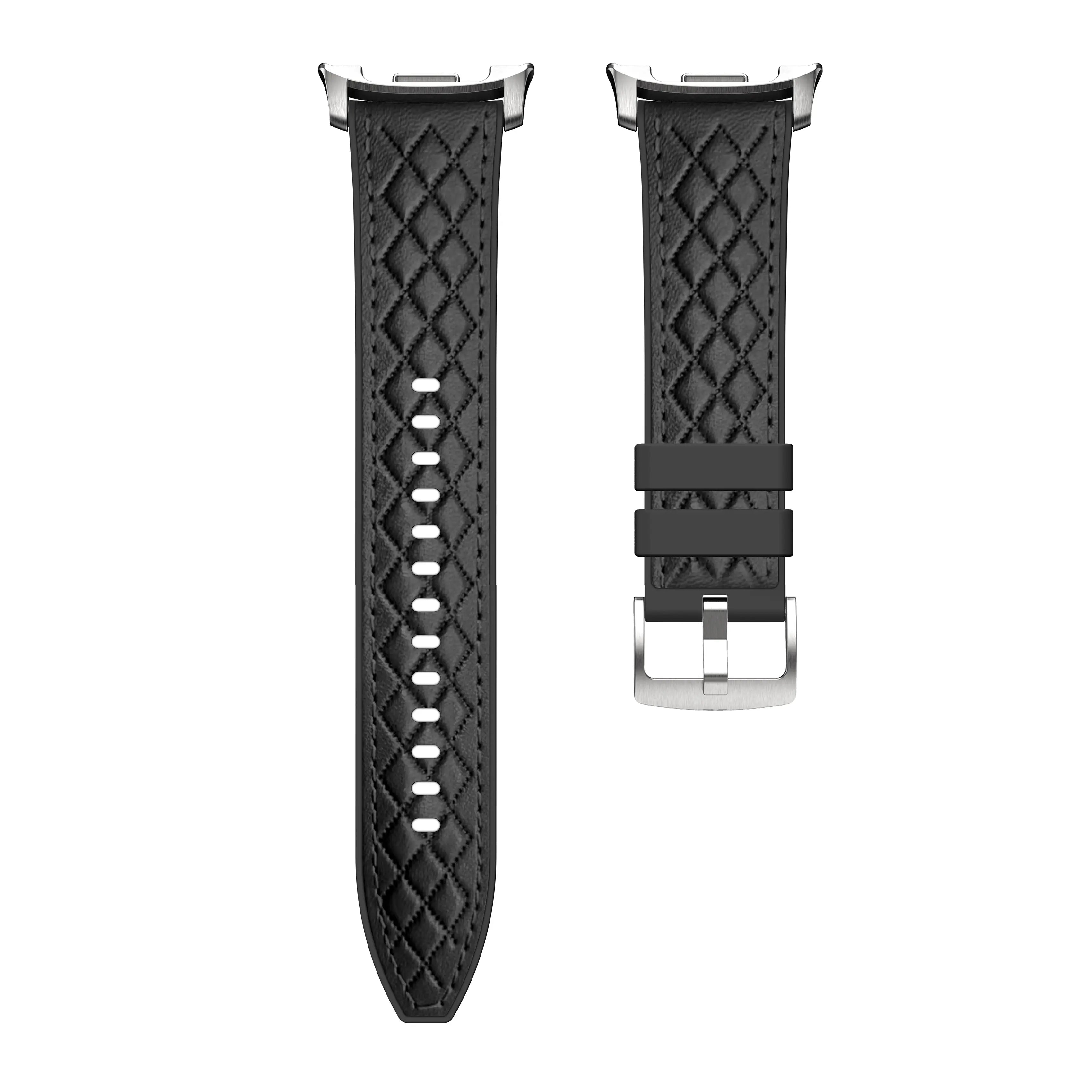 Samsung Galaxy Watch 9 - 44mm Diamond Leather Hybrid Strap (Black)