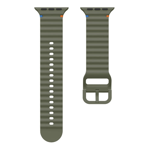 Bracelet Silicone Wave Apple Watch (vert foncé)