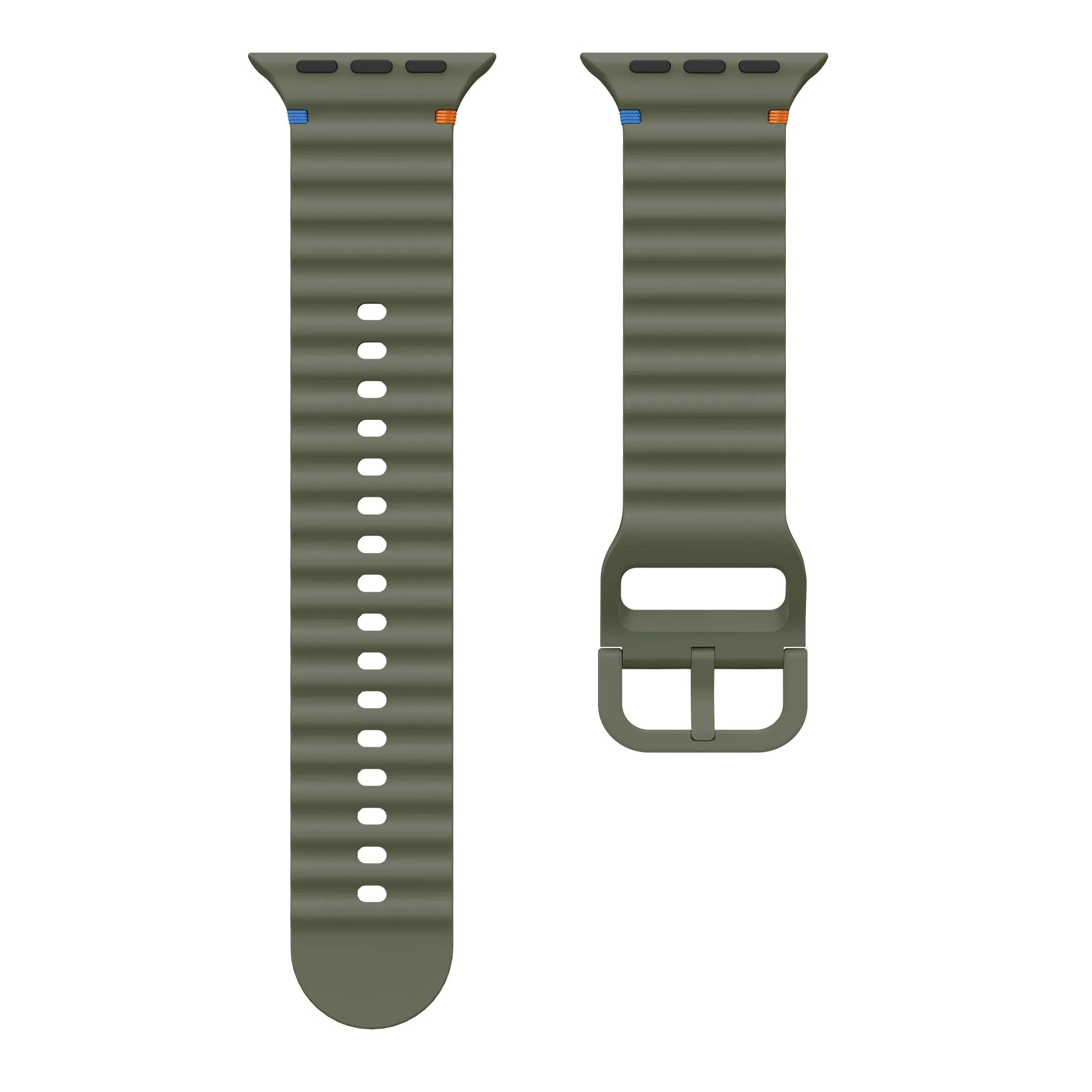 Bracelet Silicone Wave Apple Watch (vert foncé)