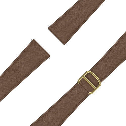 Bandz Garmin Forerunner 170 Leather Strap 'D-Type' (Dark Brown)