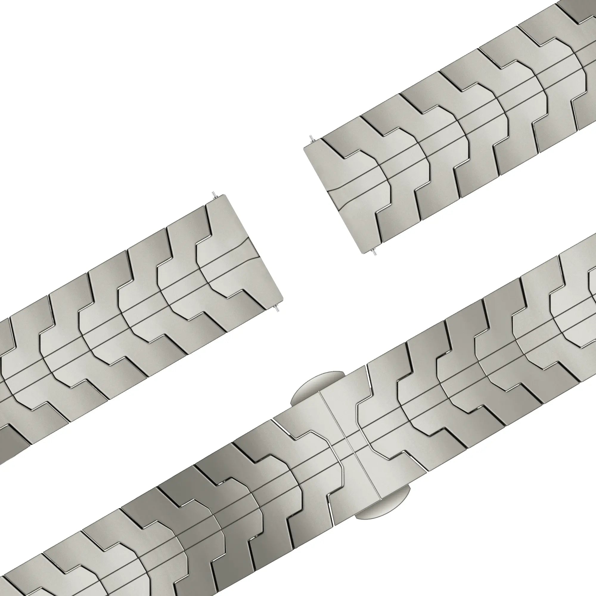 Bandz Bracelet acier 'Iron' Garmin Forerunner 265 (titane)