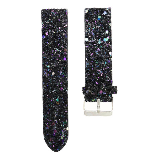 Bracelet cuir brillante Withings Steel HR - 40mm (noir)