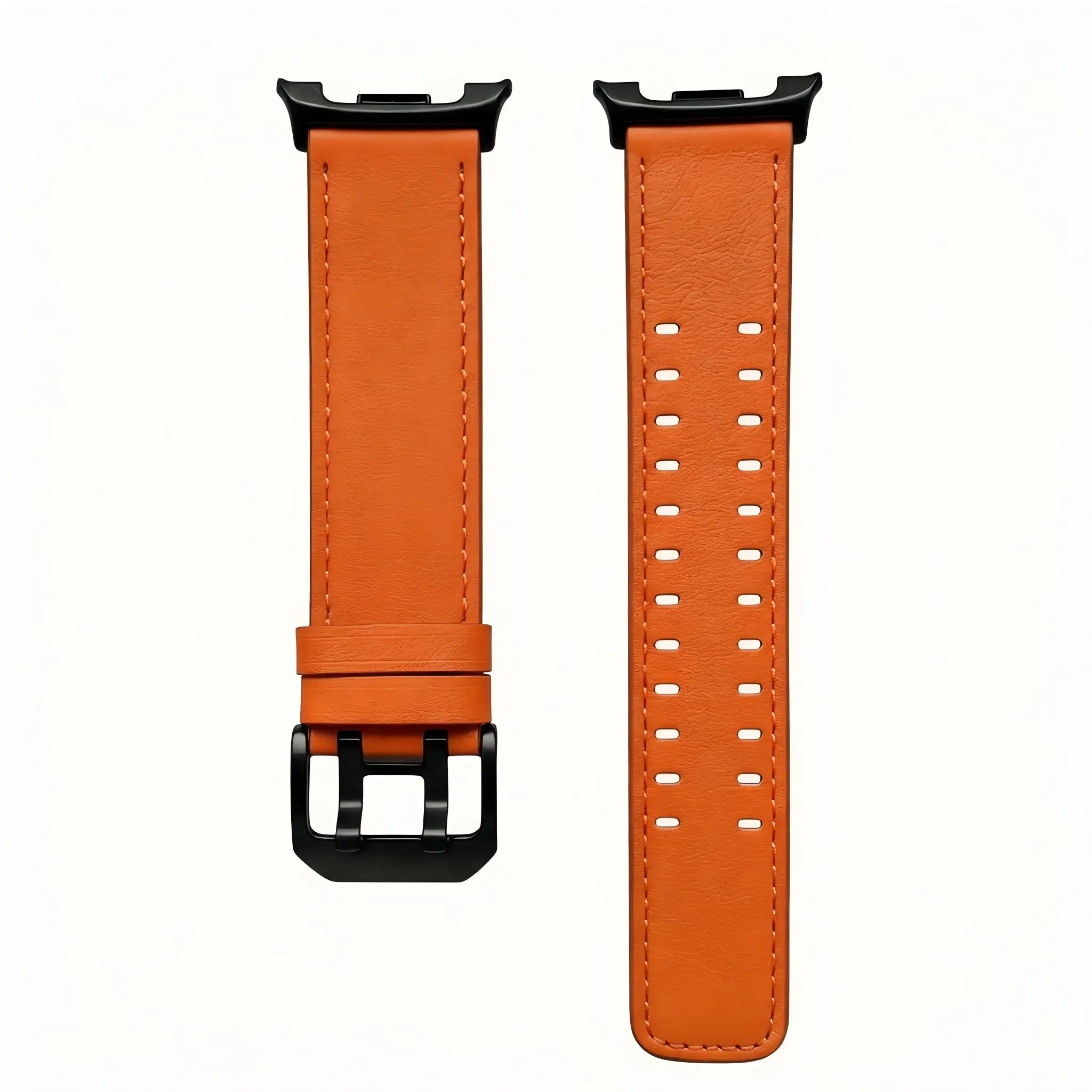 Bracelet cuir à double épingle Samsung Galaxy Watch 8 - 40mm (orange)