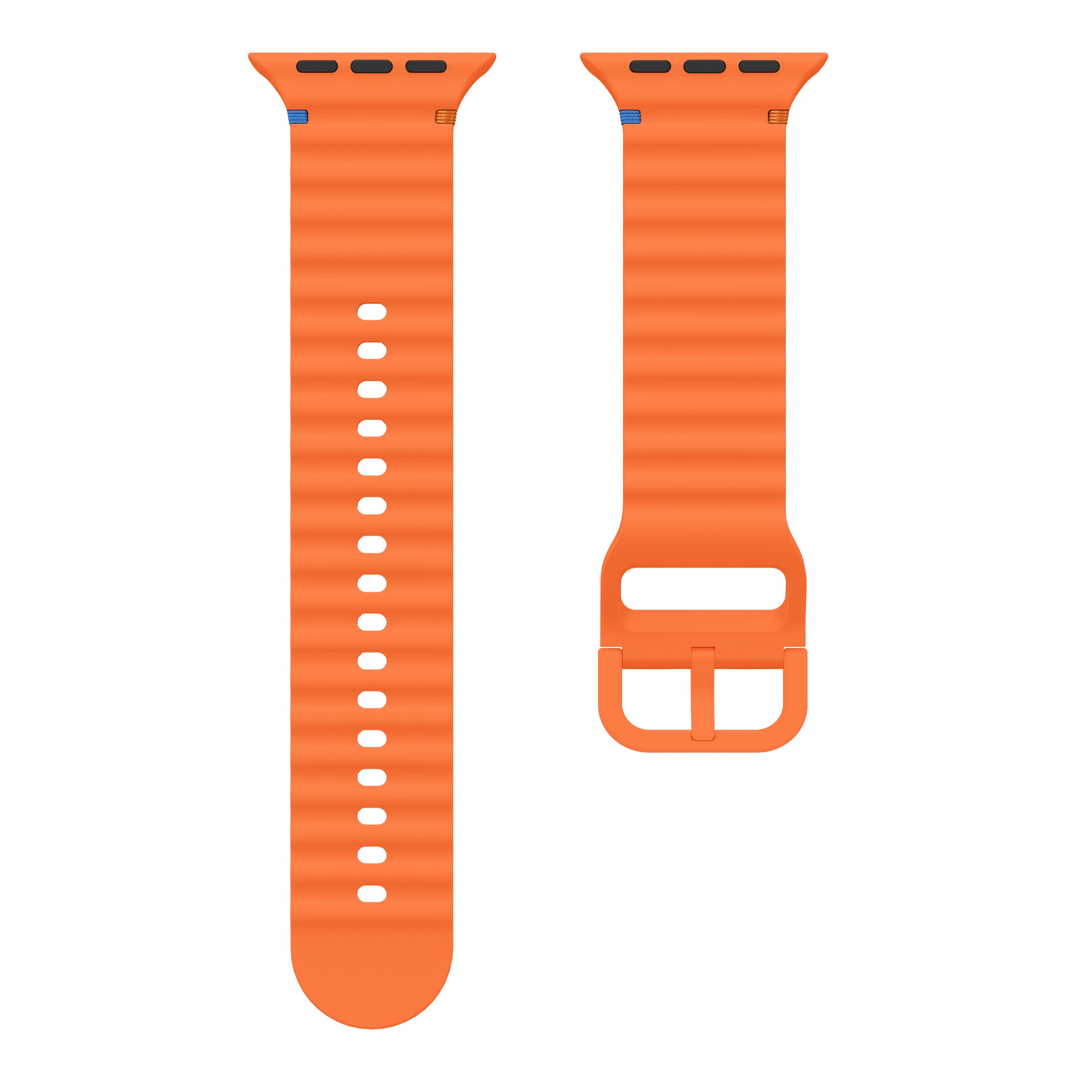 Bracelet silicone ondulé Apple Watch Ultra (orange)