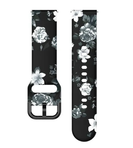 Print Silicone Strap, laid flat, separate parts, direct top view
