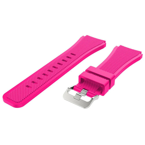 Bracelet silicone sergé Suunto 9 Peak Pro (rose brillante)