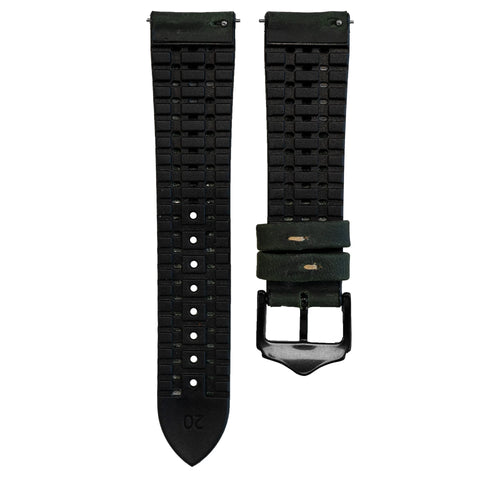 Bracelet silicone/cuir Samsung Galaxy Watch 5 Pro (vert)