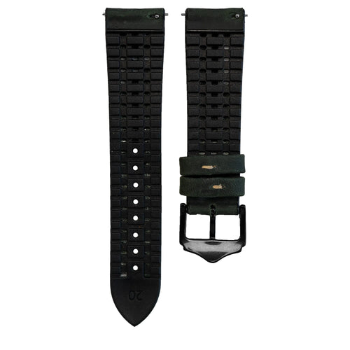 Bracelet silicone y cuir Honor Magic Watch 2 (vert)