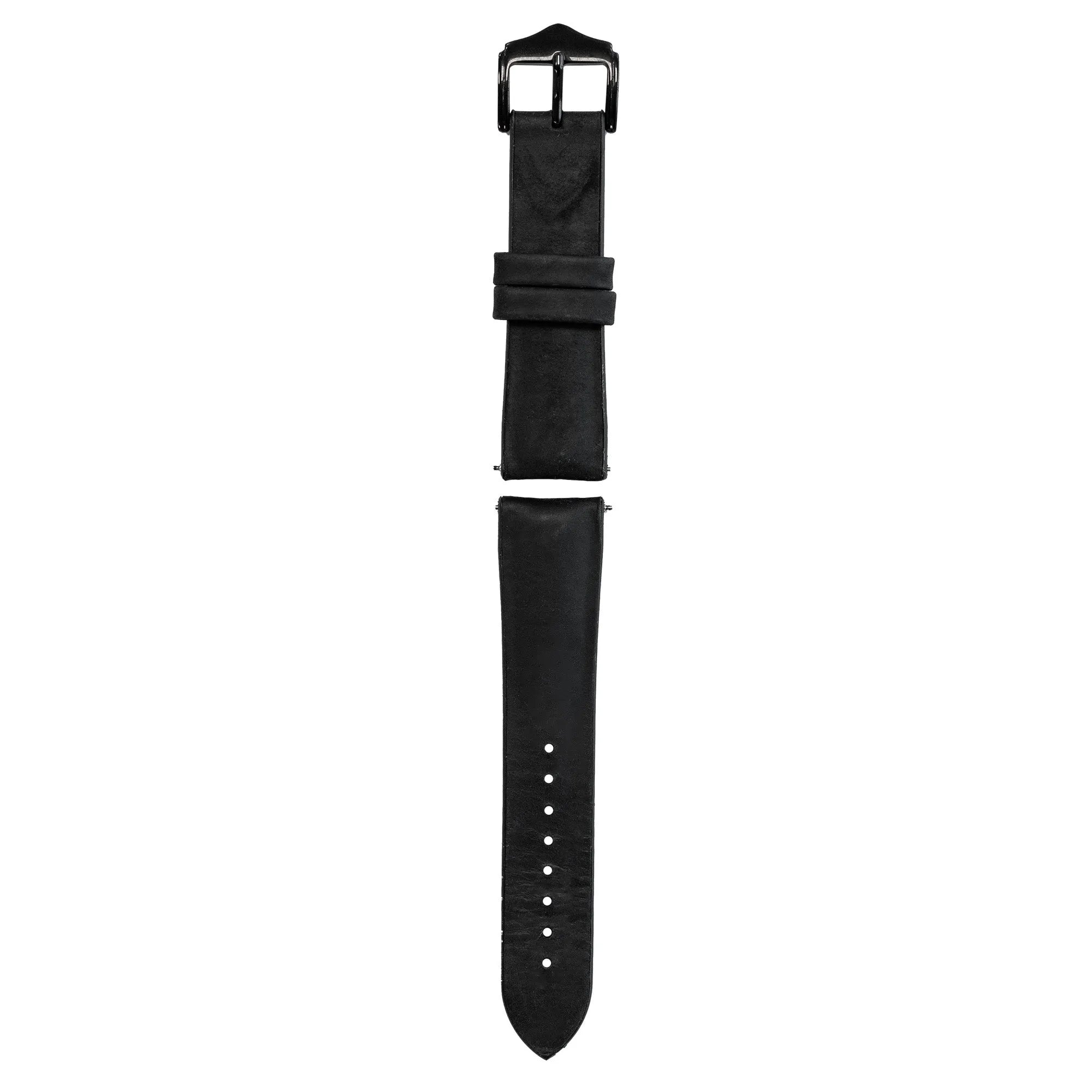 Bracelet silicone/cuir Polar Ignite (noir)