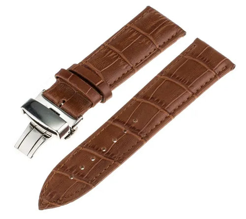 Bracelet cuir de luxe Withings Steel HR Sport (marron)
