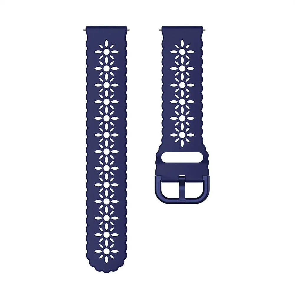 Bracelet de silicone avec relief Amazfit Bip 3 (Pro) (bleu foncé)