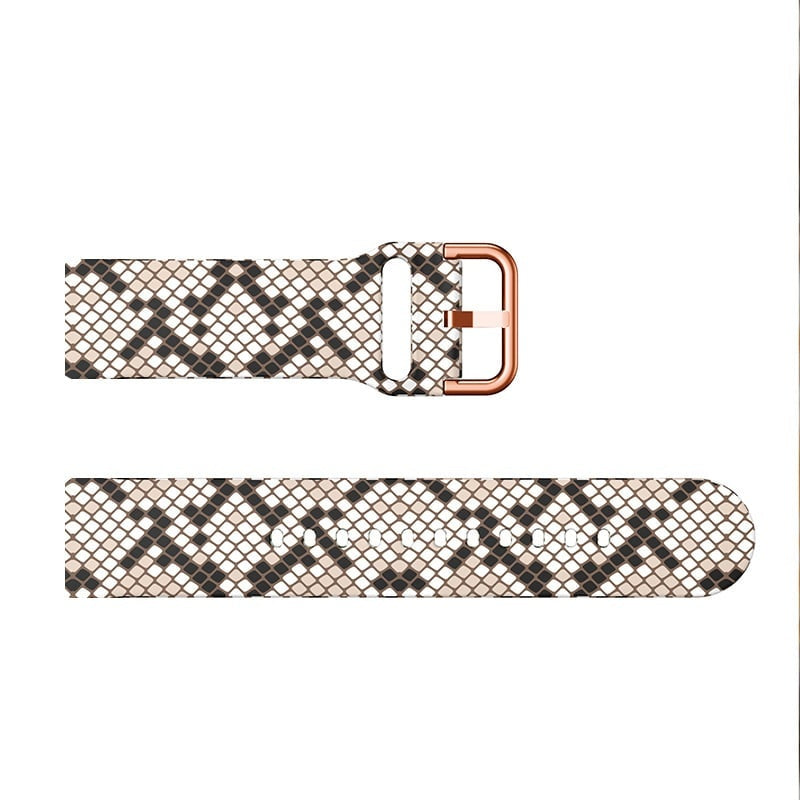 Print Silicone Strap, laid flat, separate parts, direct top view