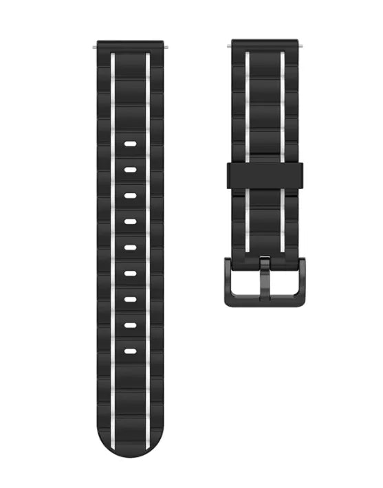 Bracelet sport avec boucle Withings Steel HR Sport (noir/blanc)