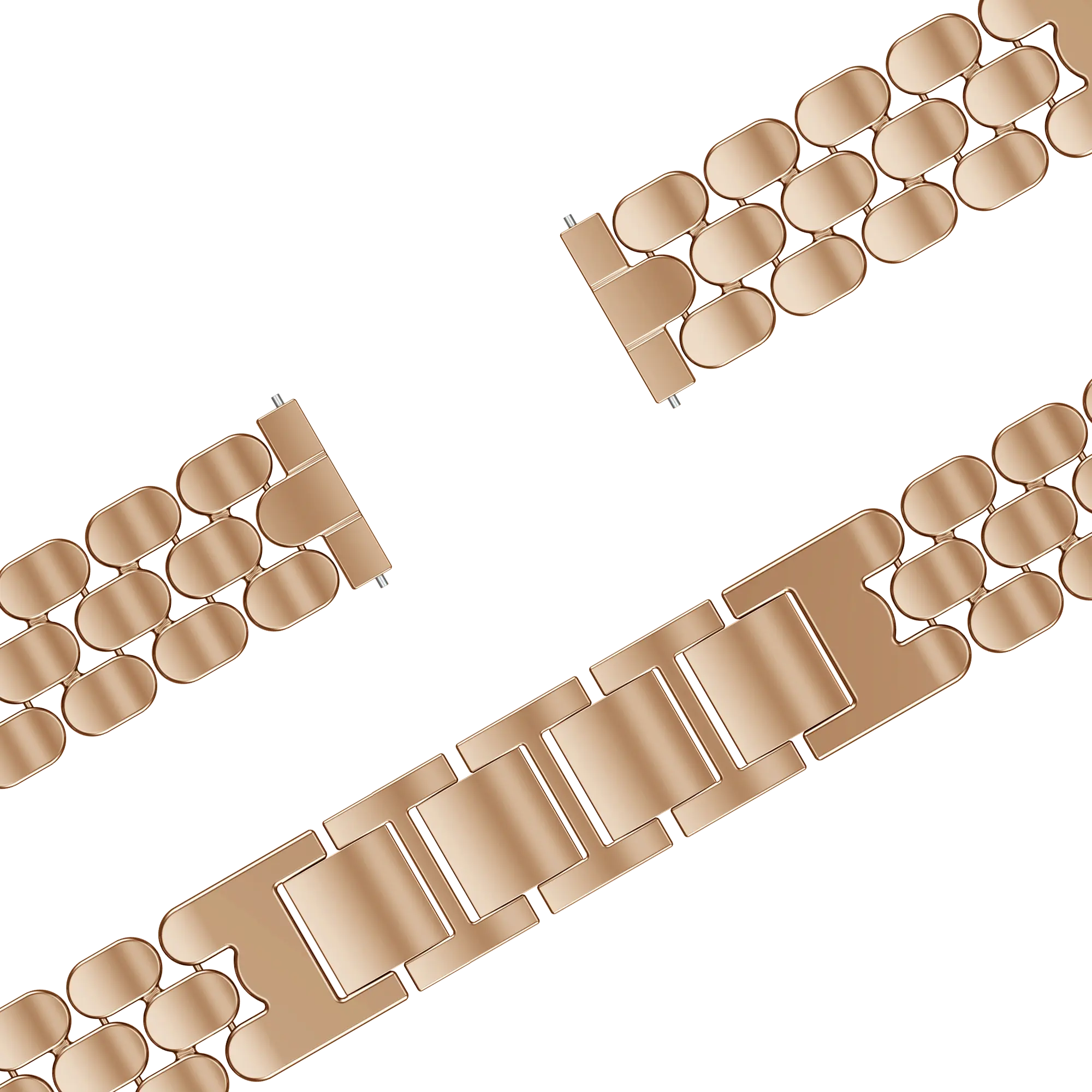 Bandz Garmin Forerunner 265s Steel Strap 'Oval' (Rose Gold)
