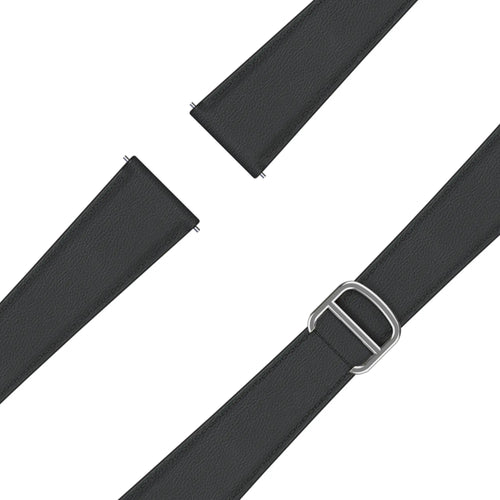Bandz Bracelet cuir 'D-Type' Actyve Smartwatch 20mm (noir)