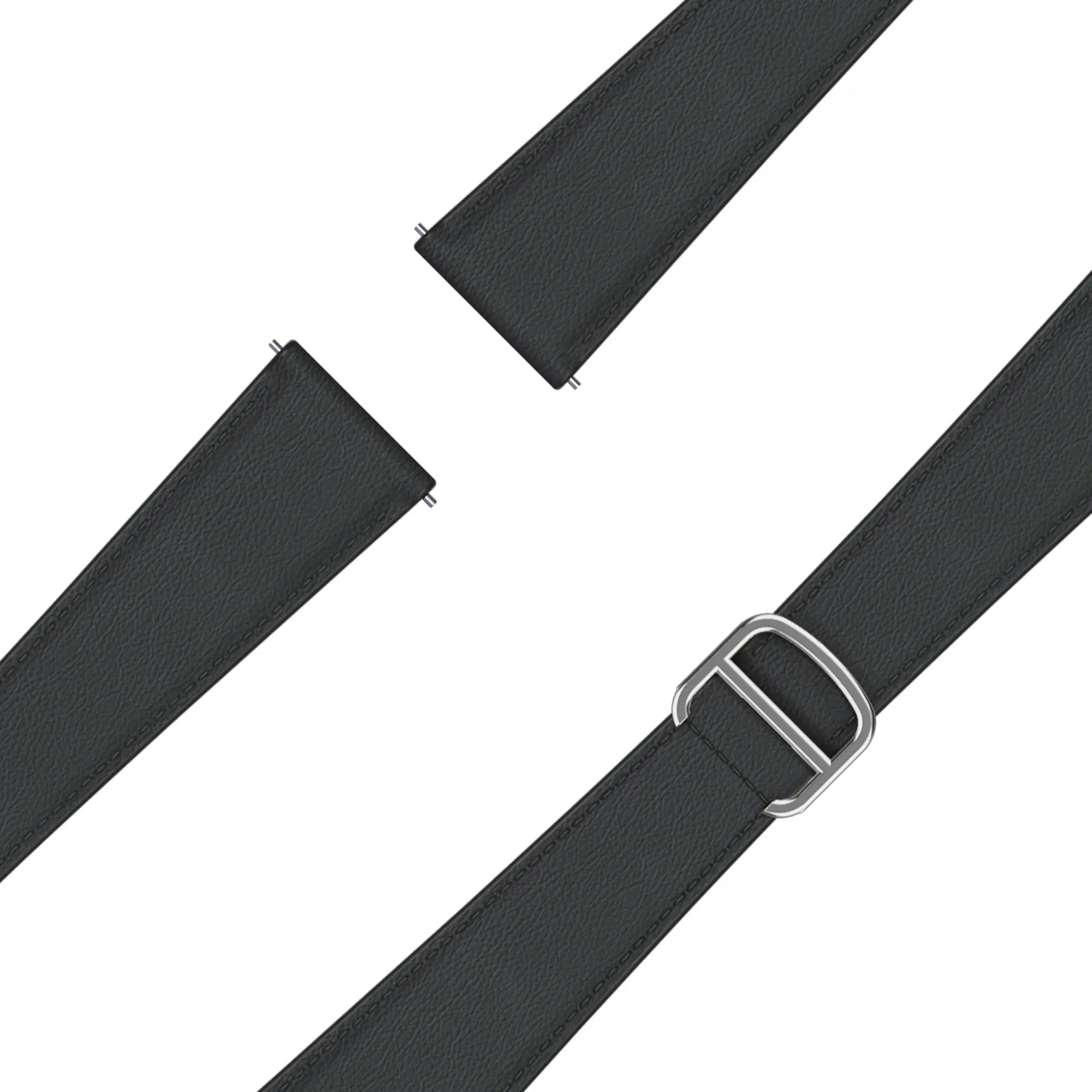 Bandz Bracelet cuir 'D-Type' Actyve Smartwatch 20mm (noir)