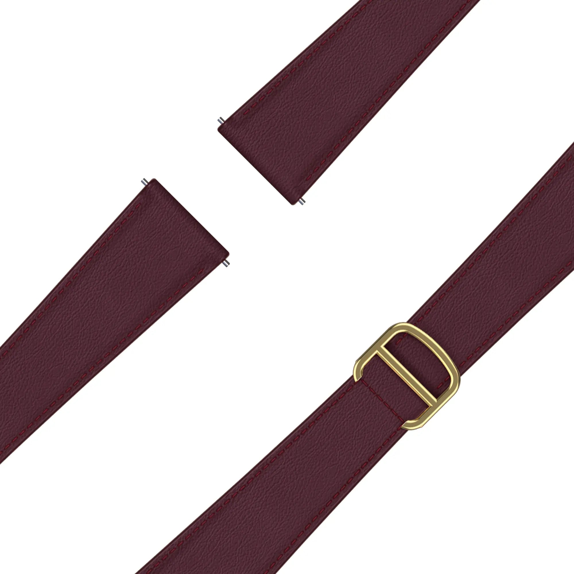 Bandz Bracelet cuir 'D-Type' Actyve Smartwatch 20mm (rouge)
