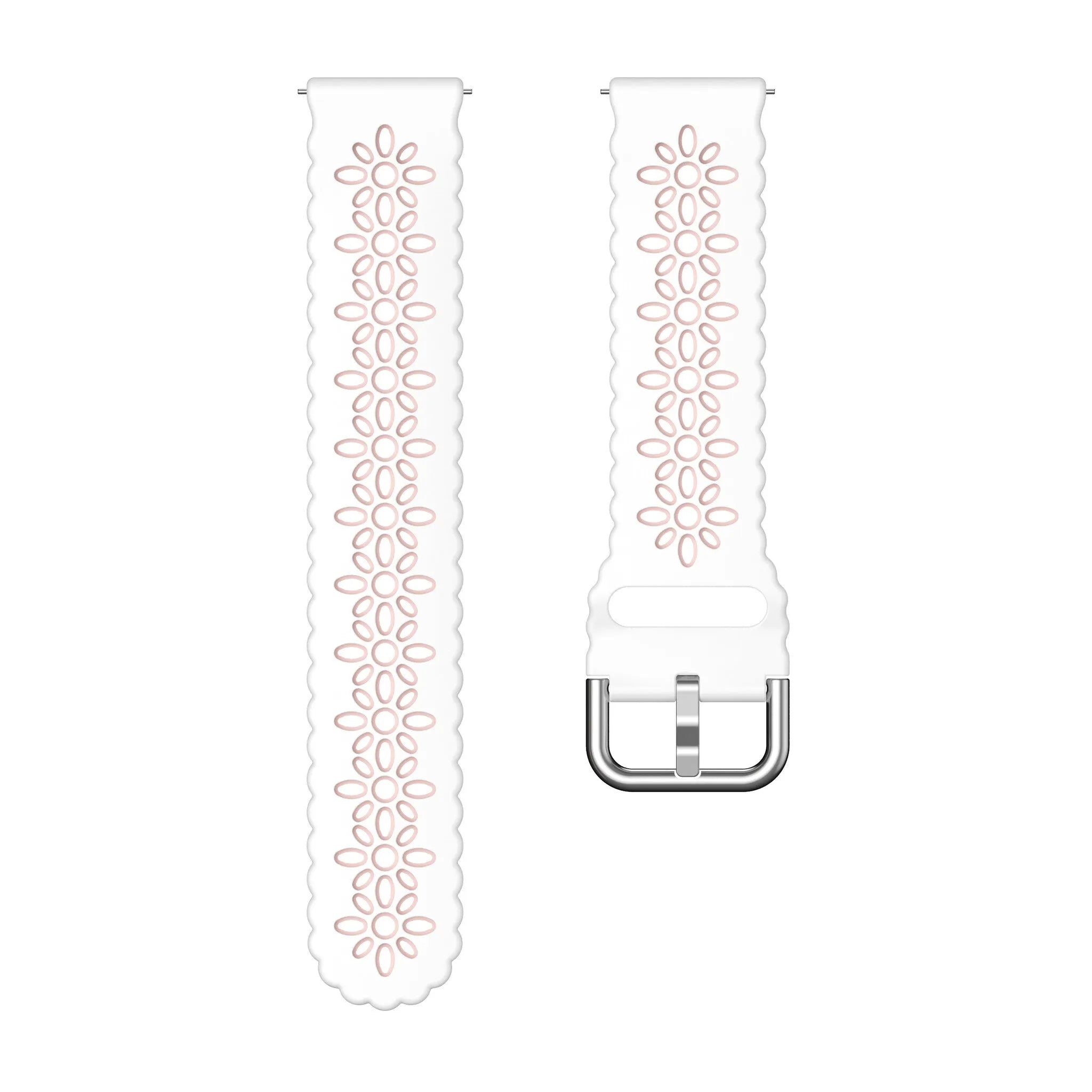 Amazfit GTS 4 Patterned Silicone Strap (lWhite/Pink)
