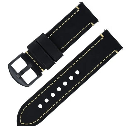 Bracelet cuir genuina Fossil Gen 5e - 42mm (noir)