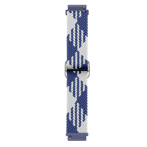 Bracelet tressé réglable Amazfit GTS 4 (bleu/blanc)