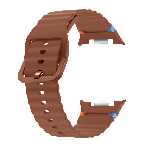 Bracelet silicone ondulé Samsung Galaxy Watch 8 - 44mm (marron)