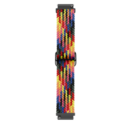 Nylon Adjustable Braided Strap, multicolour, laid flat, joined, direct top view