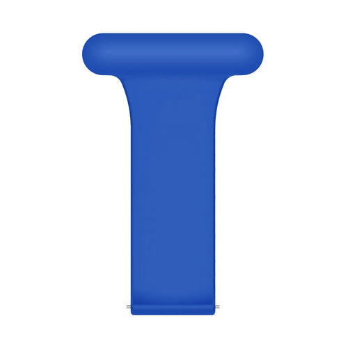 Silicone Nurse Fob, dark blue, laid flat, joined, direct top view