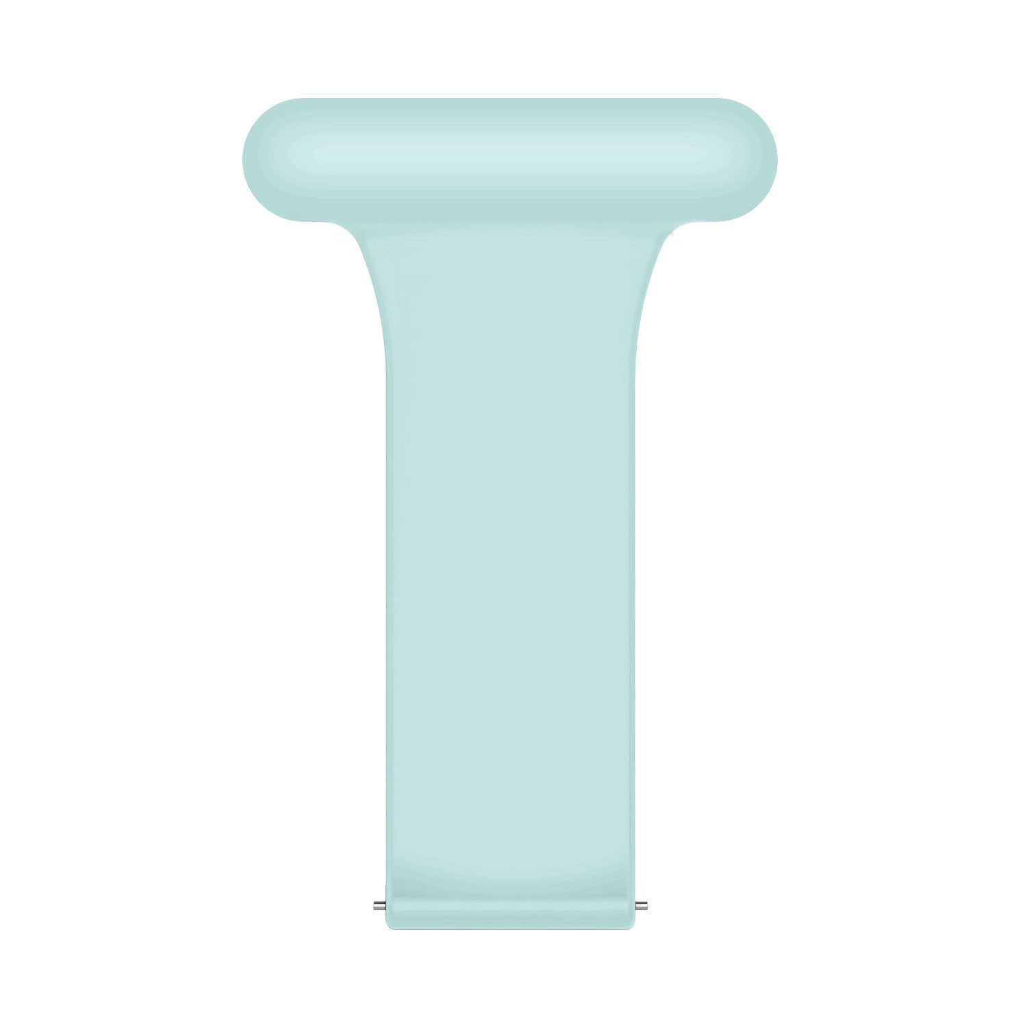 Silicone Nurse Fob, light green, laid flat, joined, direct top view