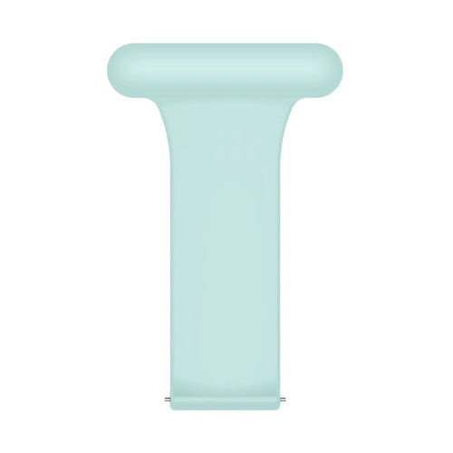 Silicone Nurse Fob, light green, laid flat, joined, direct top view