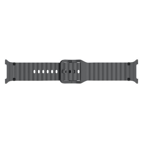 Samsung Galaxy Watch 8 - 44mm Wave Silicone Strap (Dark Grey)