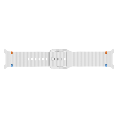 Bracelet silicone ondulé Samsung Galaxy Watch 8 - 40mm (blanc)