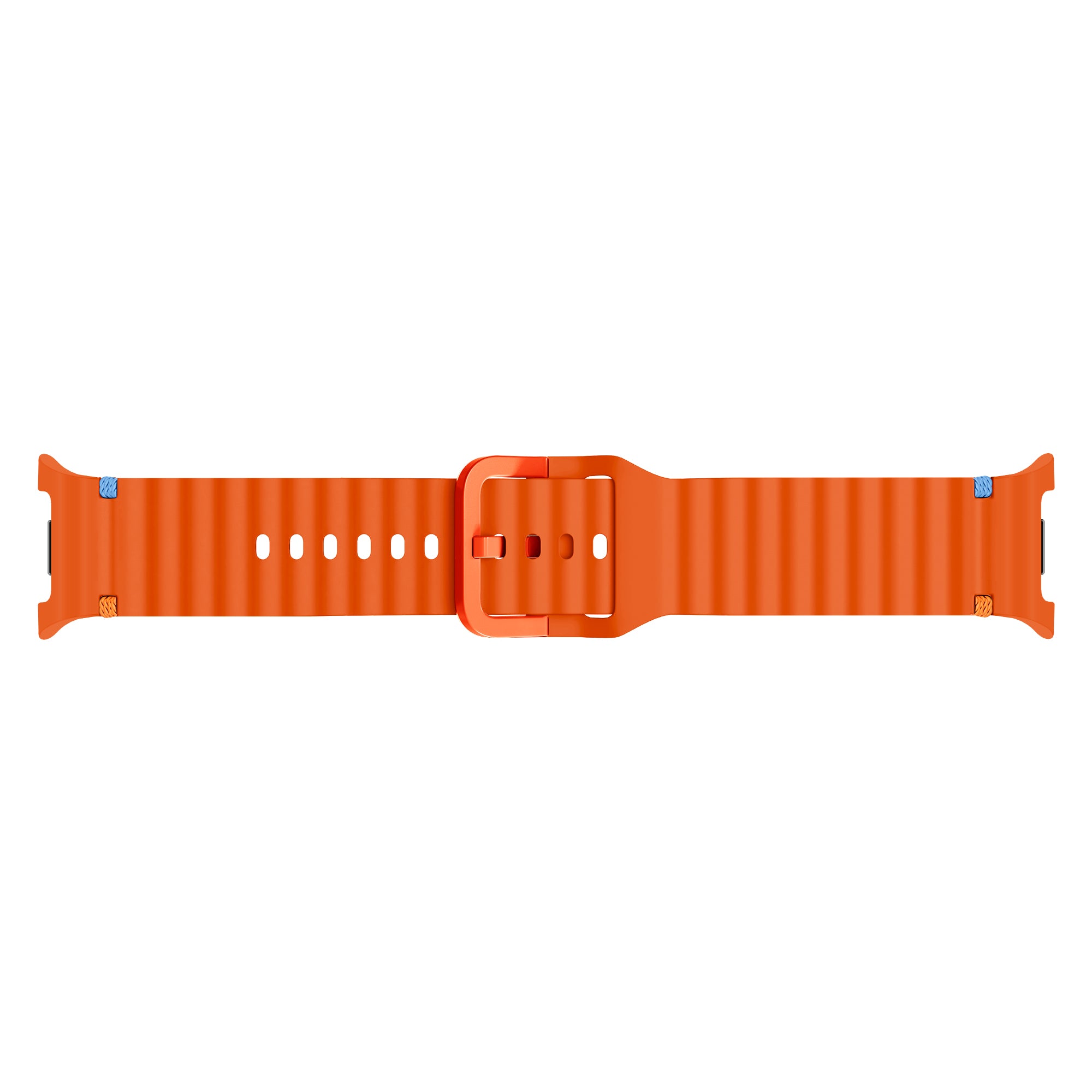 Samsung Galaxy Watch 9 - 44mm Wave Silicone Strap (Orange)
