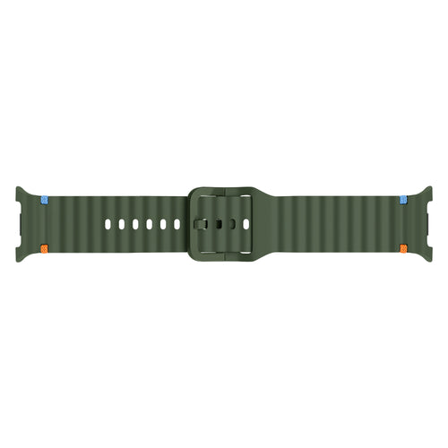 Samsung Galaxy Watch 8 - 44mm Wave Silicone Strap (Army Green)