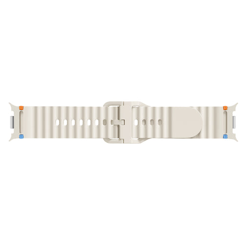 Samsung Galaxy Watch 8 - 44mm Wave Silicone Strap (Starlight)