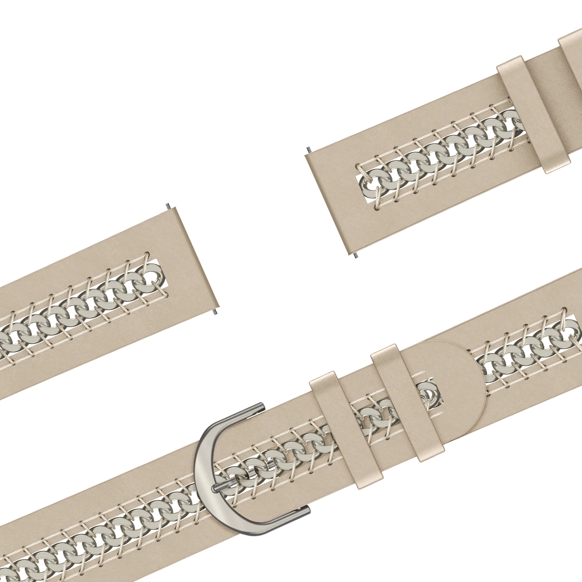 Bandz Bracelet cuir 'Chains' Garmin Forerunner 645 (beige)