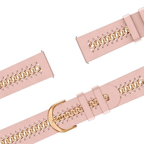 Bandz Bracelet cuir 'Chains' Samsung Galaxy Watch - 42mm (rose)