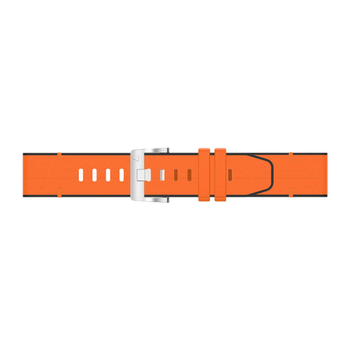 Bracelet cuir hybride Garmin Approach S70 - 47mm (orange)