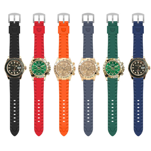 Nomad Bracelet silicone ondulé Coros (orange)