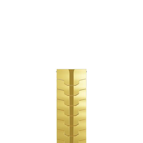 Steel Iron Strap, gold, laid flat, joined, direct top view