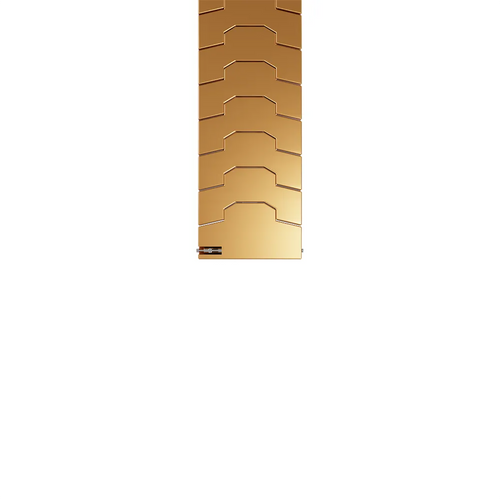 Steel Iron Strap, rose gold, laid flat, joined, direct top view