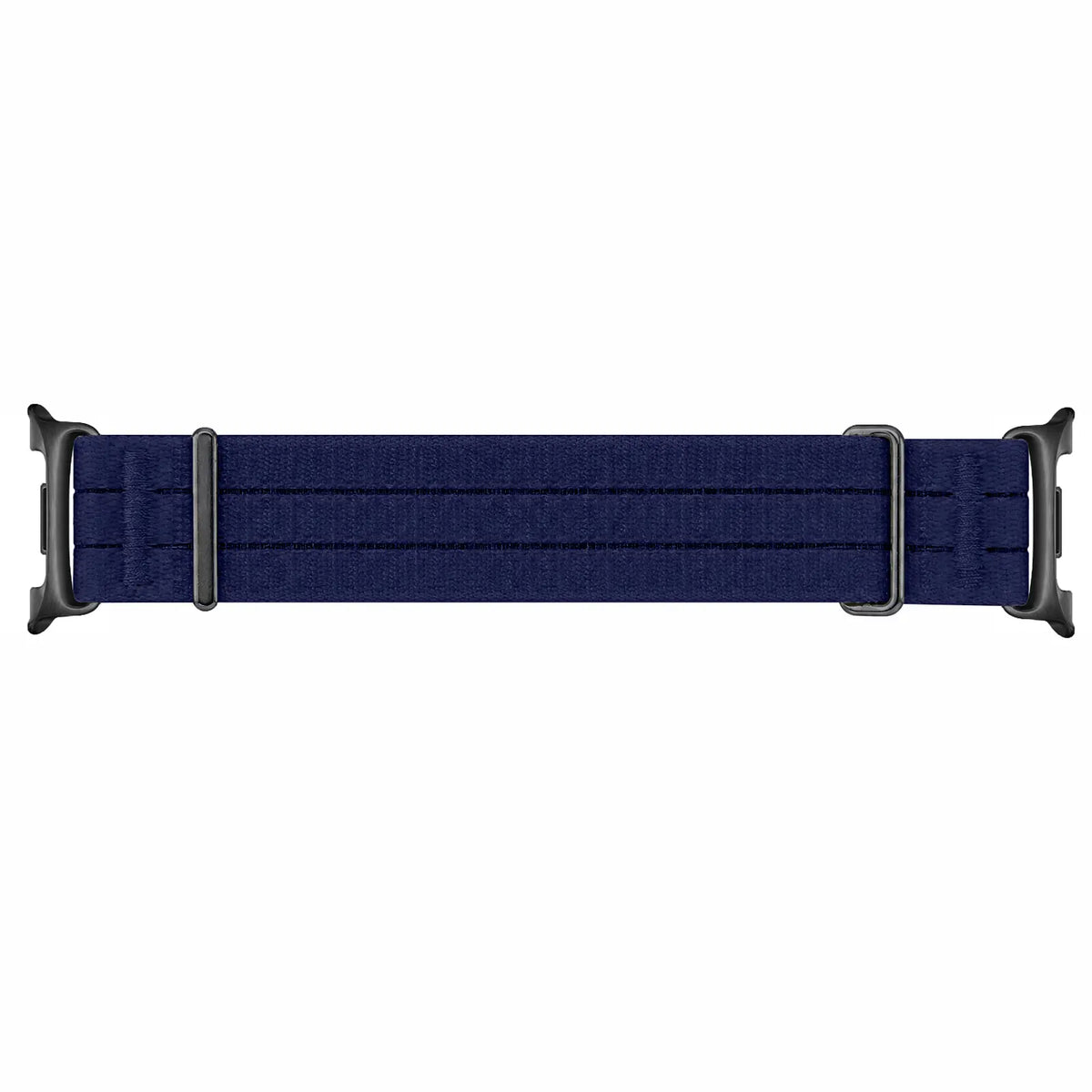 Nylon Air Strap, dark blue, laid flat, joined, direct top view