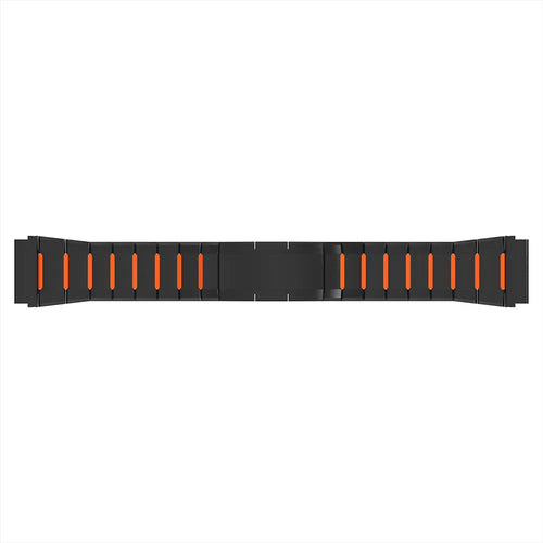 Bracelet acier hybride 'One Push' Oppo Watch X (noir/orange)