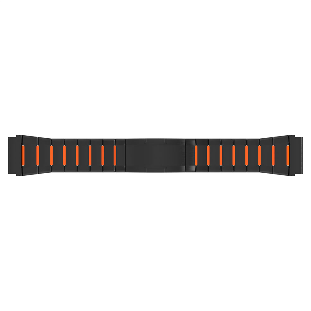 Bracelet acier hybride 'One Push' OnePlus Watch (noir/orange)